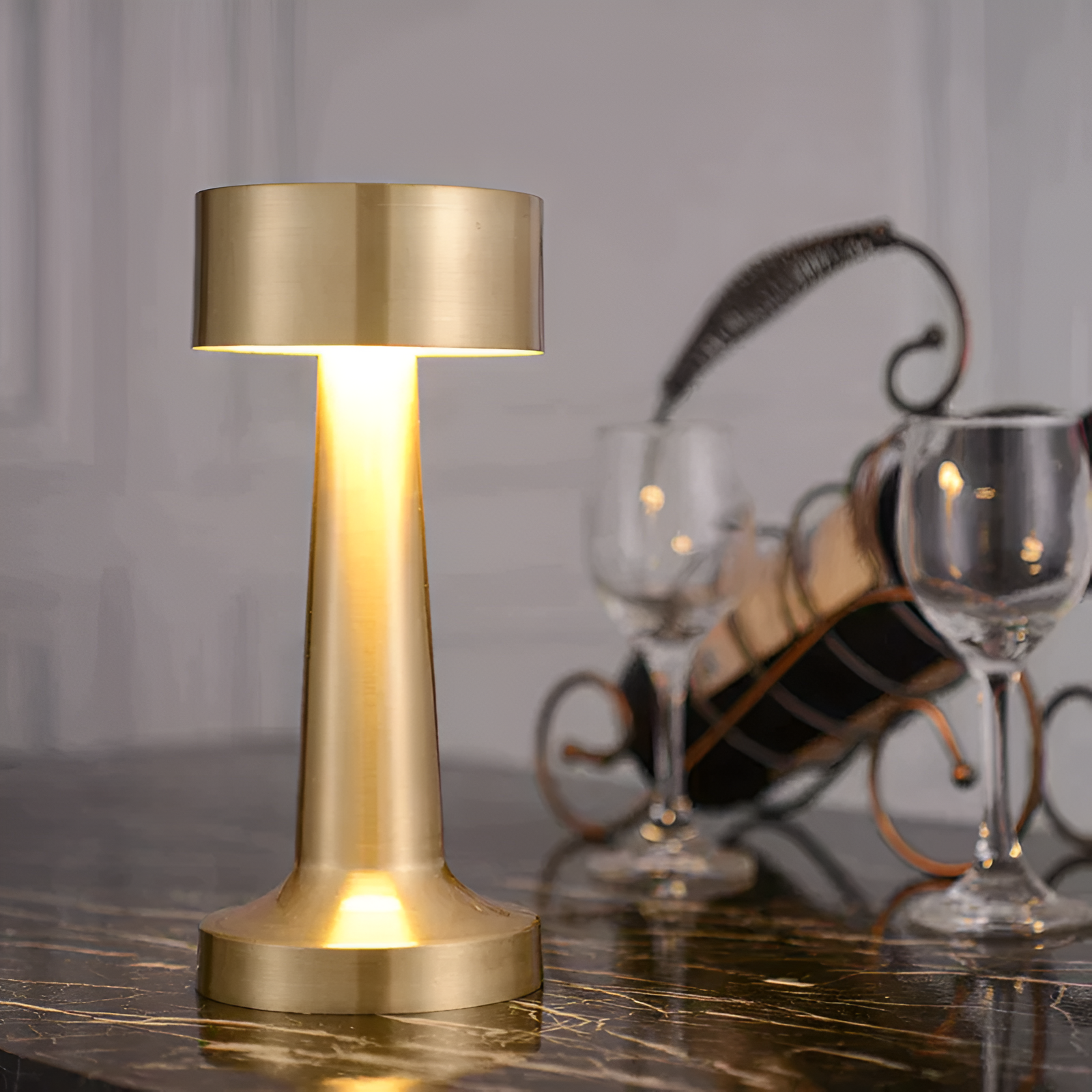 Breeze LED Tafellamp | Draadloos, Aluminium, Touchbediening