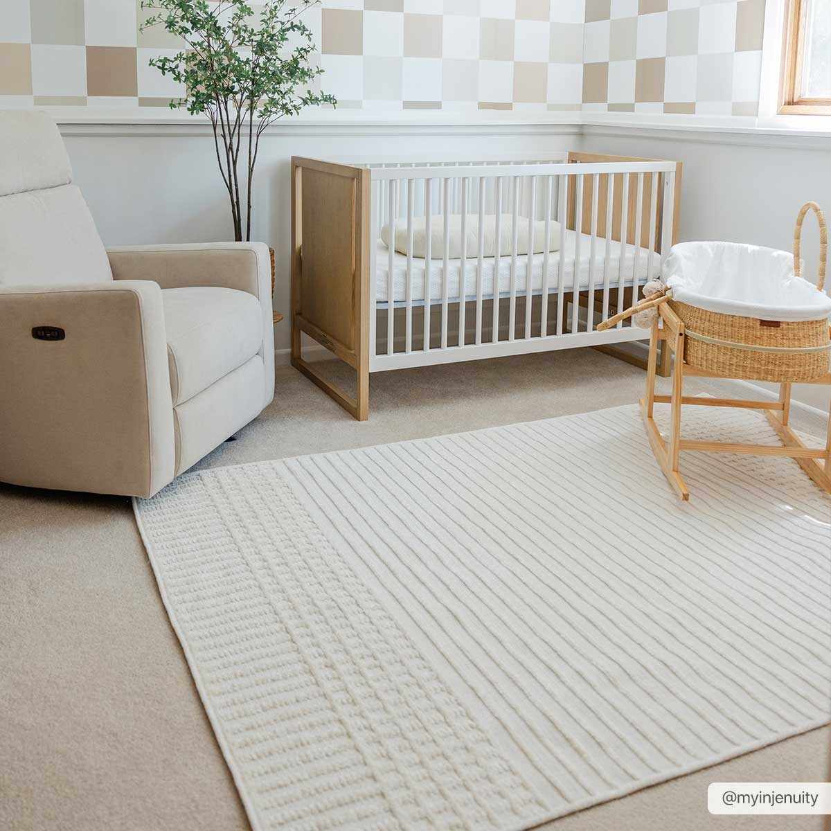 Rhett Area Rug Machine Woven Medium Pile Washable White