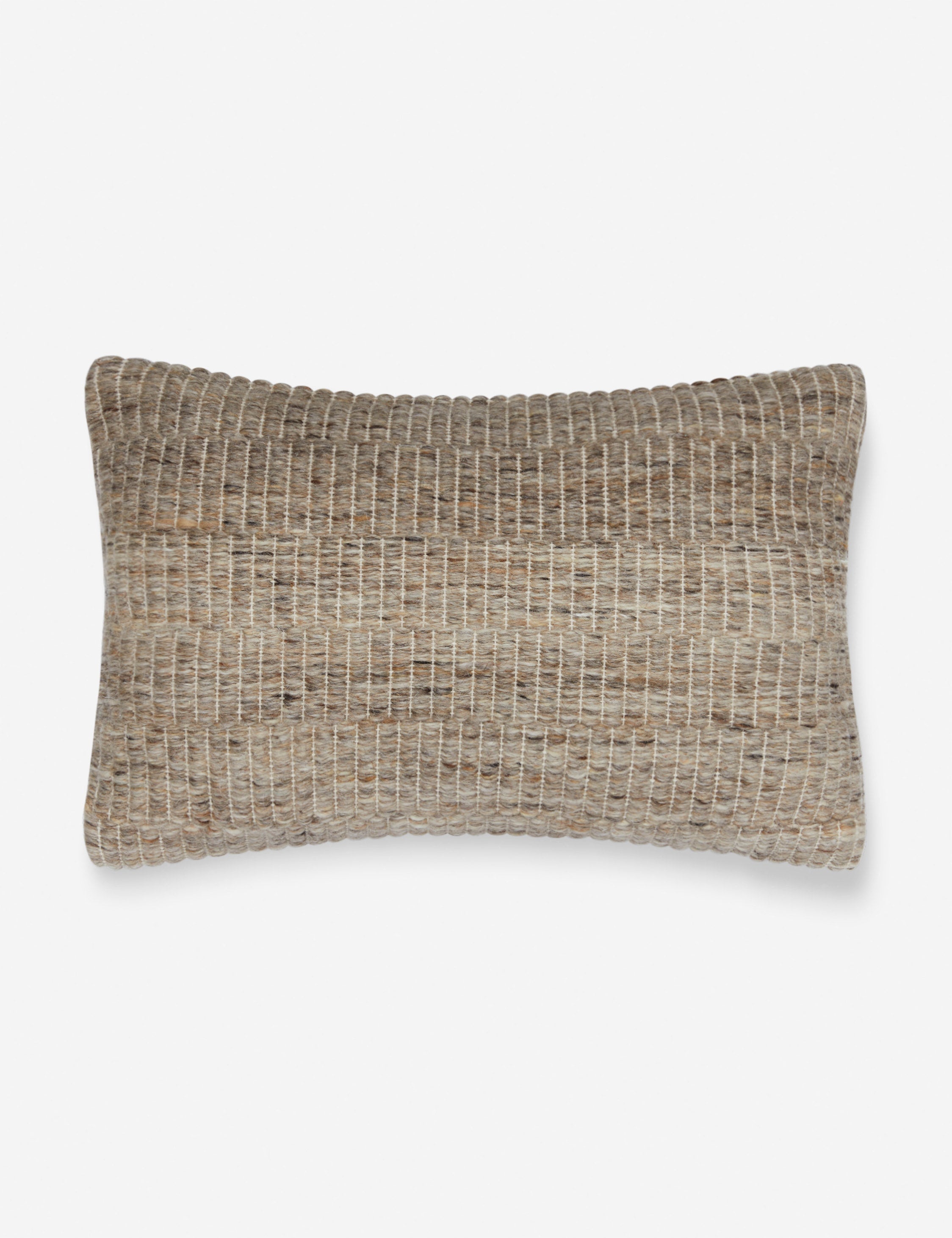 Rina Throw Pillow | Woolen Accent, Heathered Texture