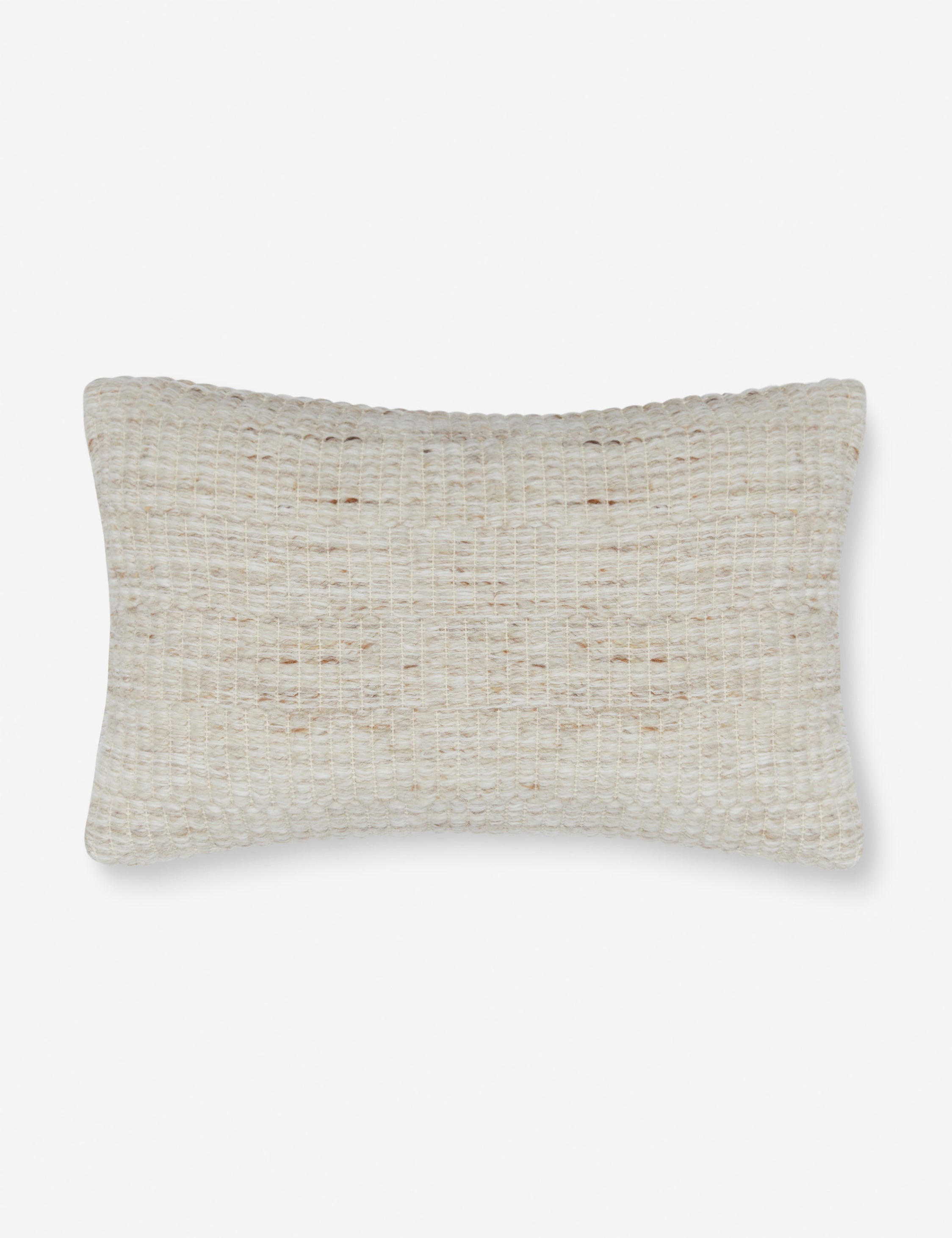 Rina Throw Pillow | Woolen Accent, Heathered Texture