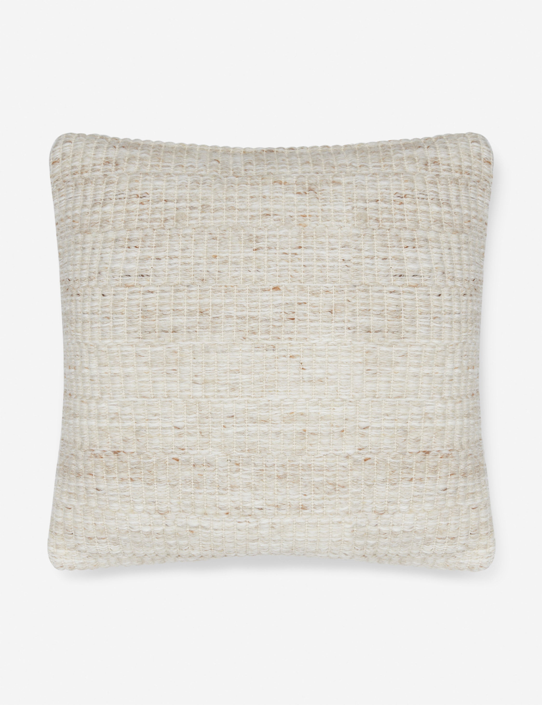 Rina Throw Pillow | Woolen Accent, Heathered Texture