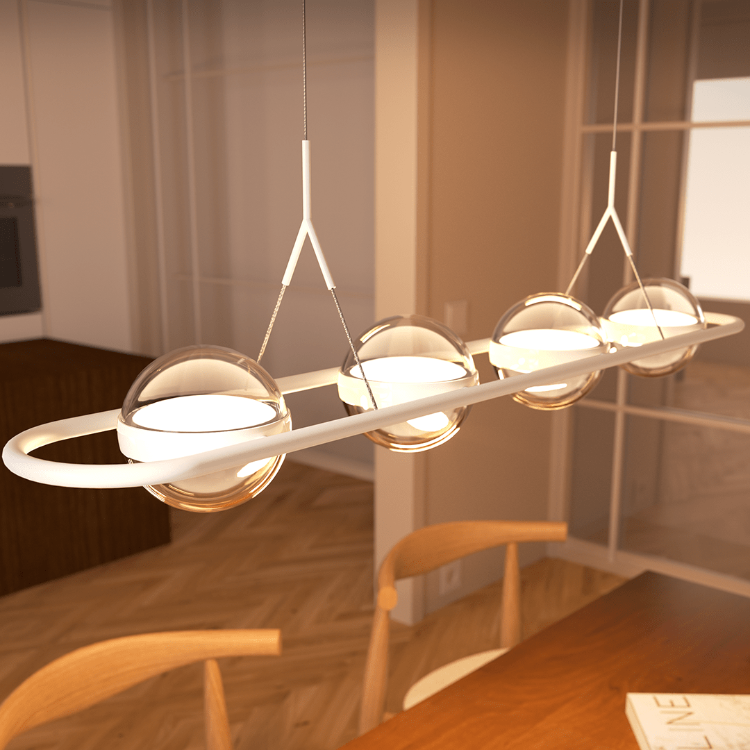 Rivo LED Pendant Light | Dimmable, Hand-Blown Glass Spheres