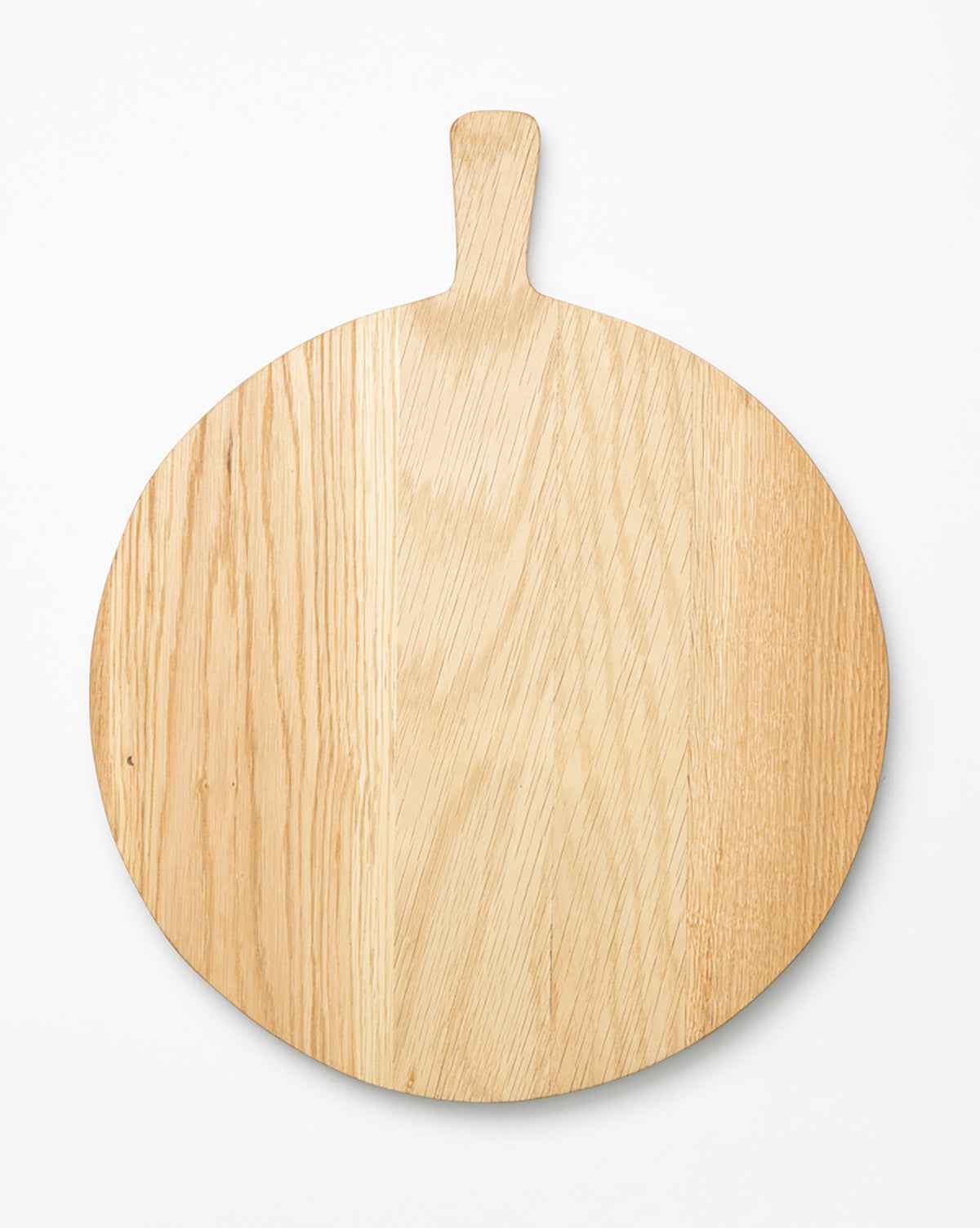 Bela Round Oak Bread Board  Natural Finish, Walnut Stripes
