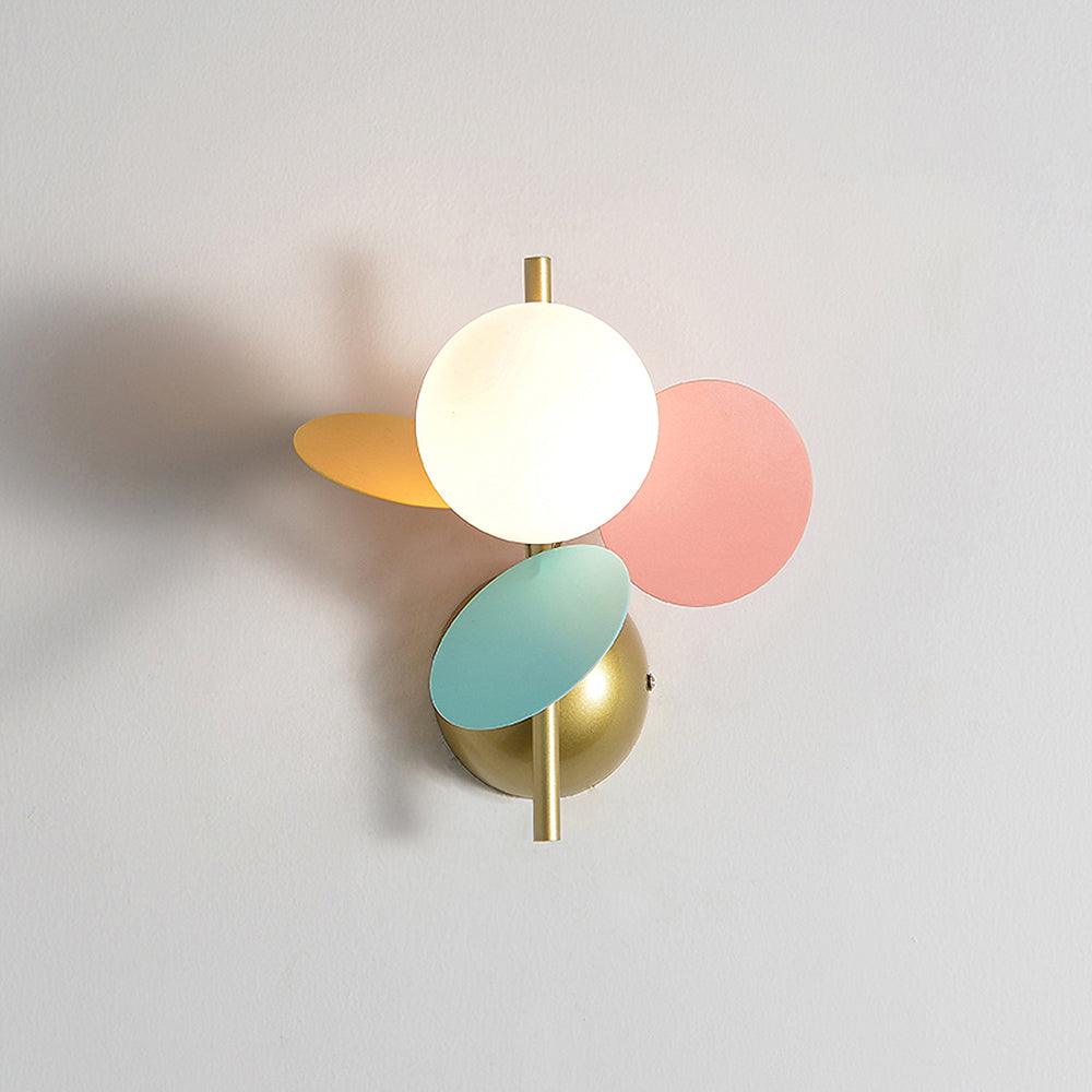 Fiora Wandlamp | Abstract Bloemmotief met Pastelkleurige Schijven