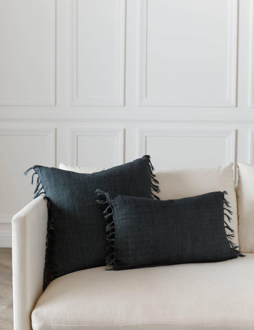 Brio Linen Pillow | Handmade with Tasseled Ends