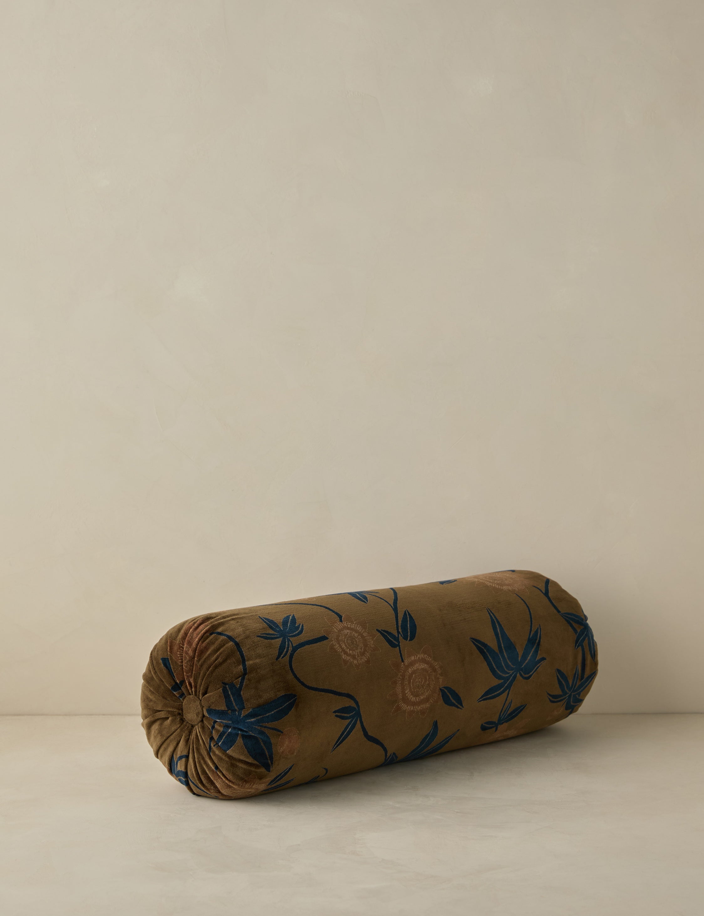 Riviera Velvet Pillow | Floral Print, Rich Palette