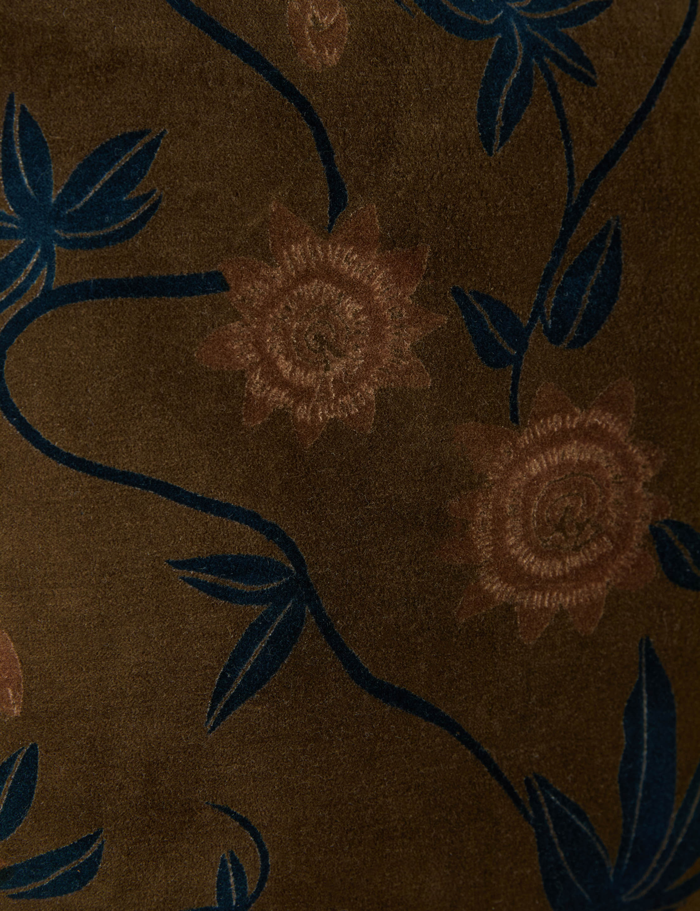 Riviera Velvet Pillow | Floral Print, Rich Palette