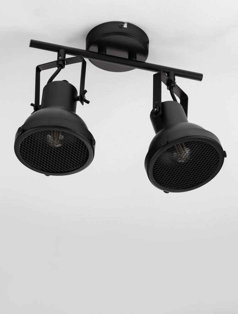Rivo Ceiling Light | Adjustable GU10 2-Bulb Matte Black