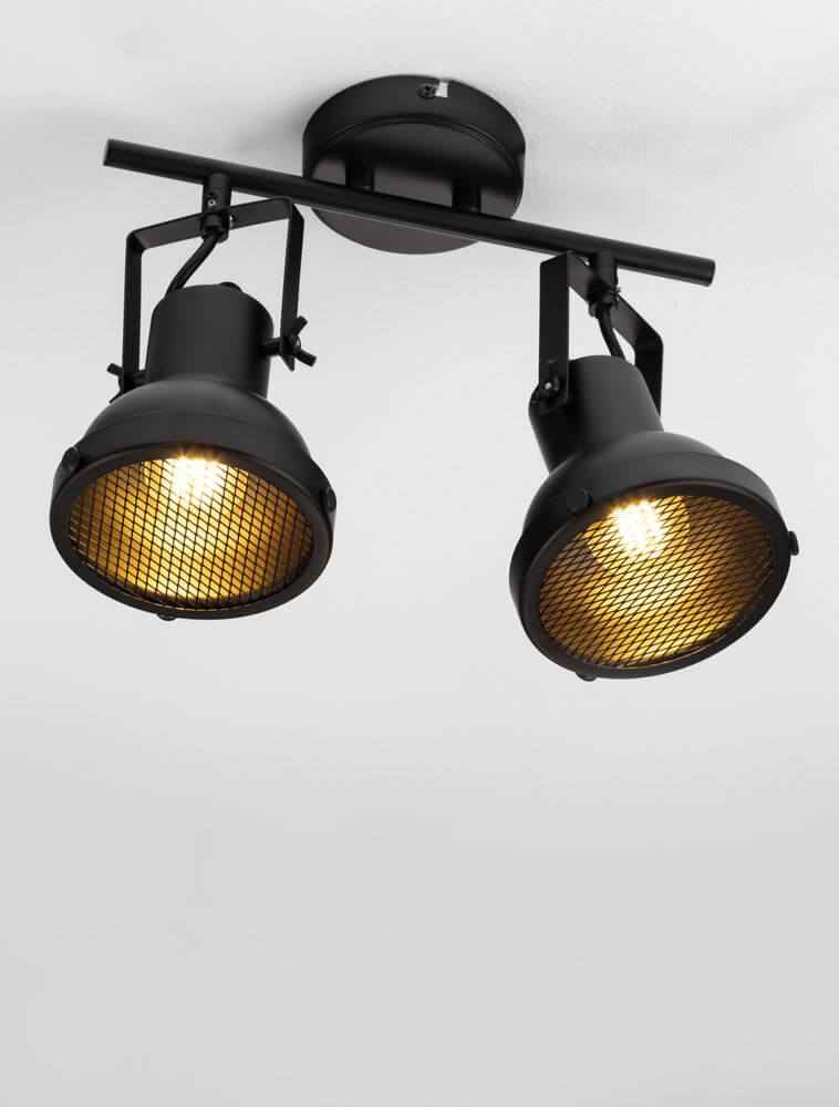 Rivo Ceiling Light | Adjustable GU10 2-Bulb Matte Black