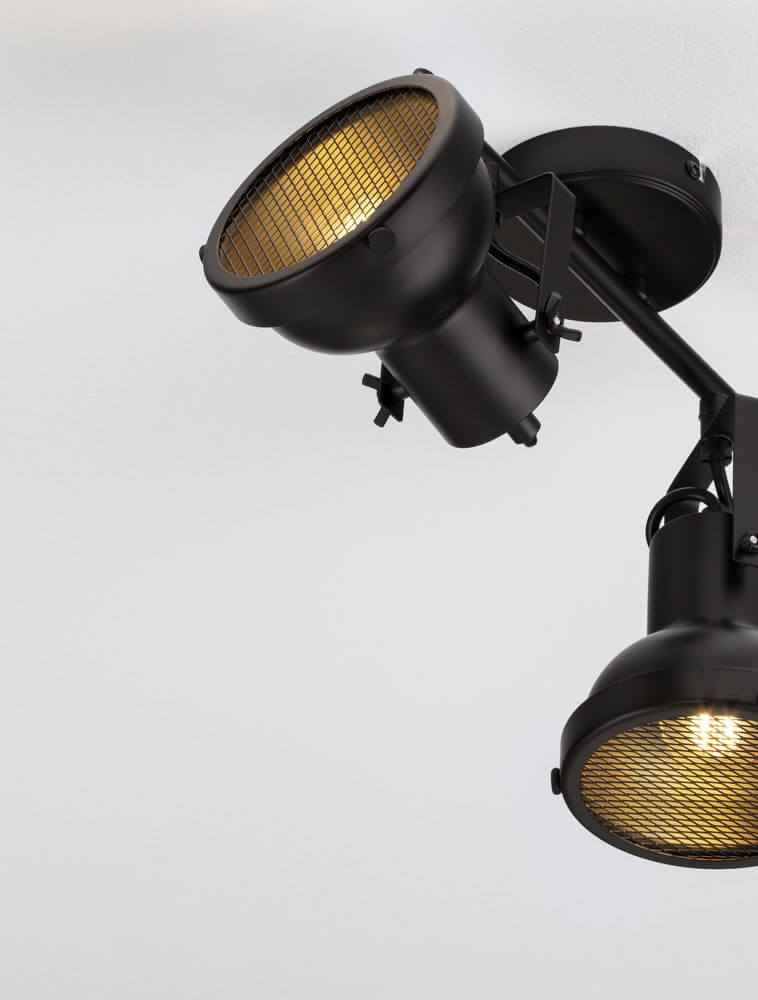 Rivo Ceiling Light | Adjustable GU10 2-Bulb Matte Black