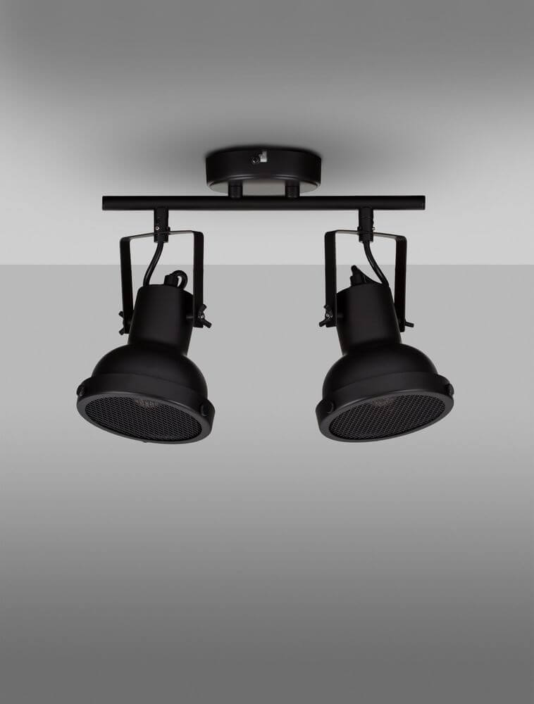Rivo Ceiling Light | Adjustable GU10 2-Bulb Matte Black