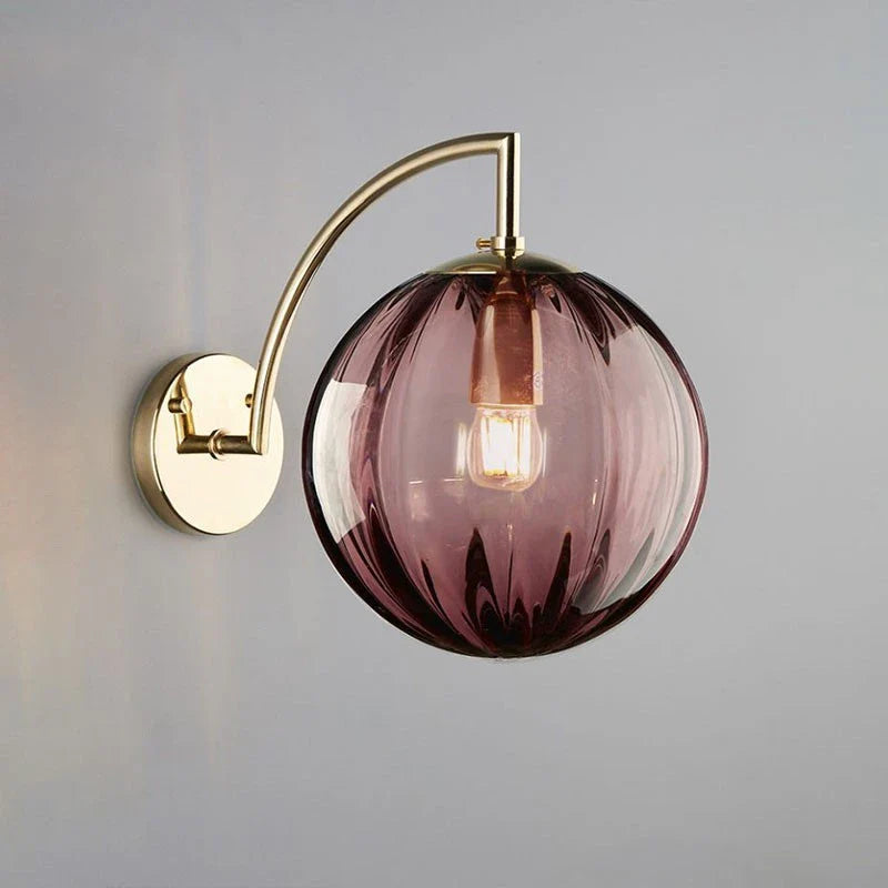 Bela Wall Lamp | Brass & Tinted Glass Design, Soft Ambient Glow