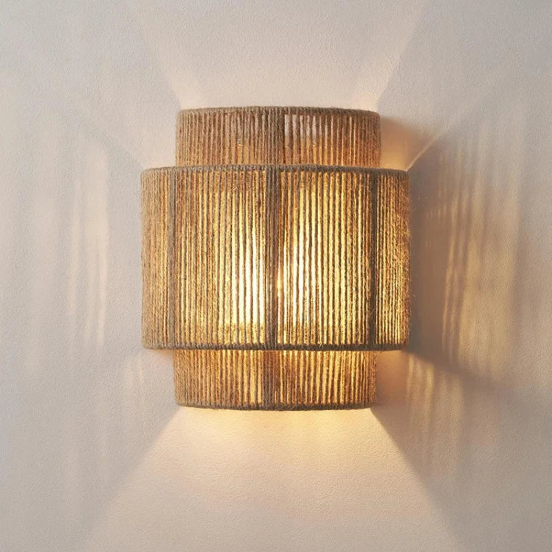Brio Rattan Wall Lamp | Handwoven Natural Light Fixture