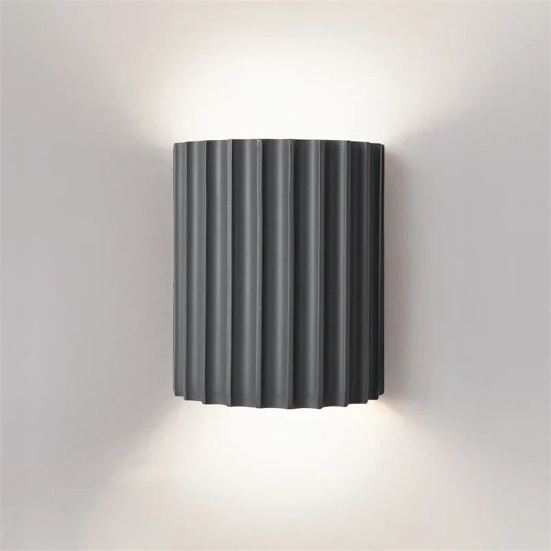 Belo Resin Wall Lamp | Ribbed Design, Soft Ambient Lighting