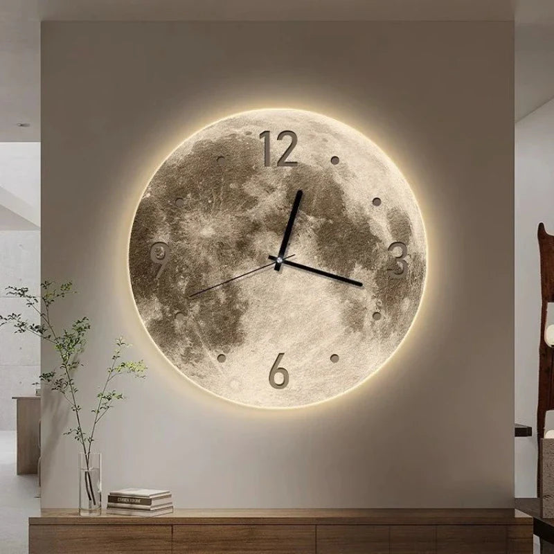Luna LED Wall Clock | Ambient Glow, Silent Quartz Movement