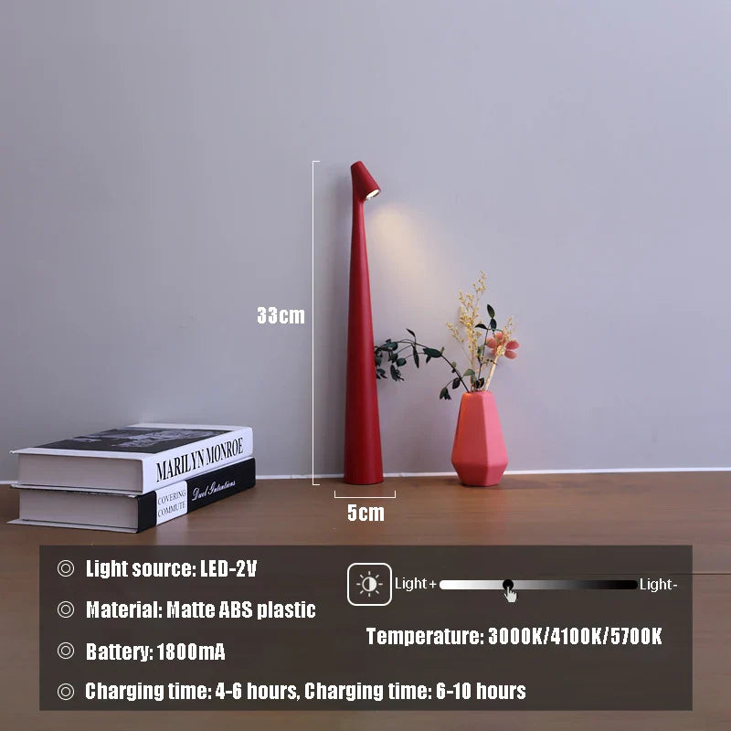 Gloza LED Table Lamp | Touch Dimmable & Rechargeable