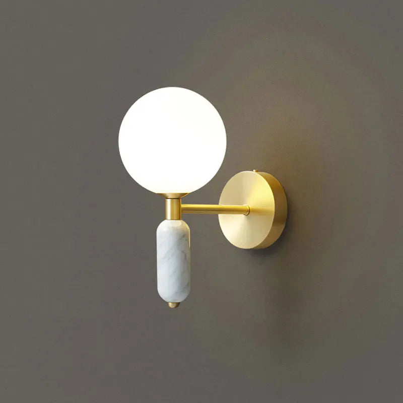 Bela Wall Lamp | Marble & Glass, Soft Ambient Lighting