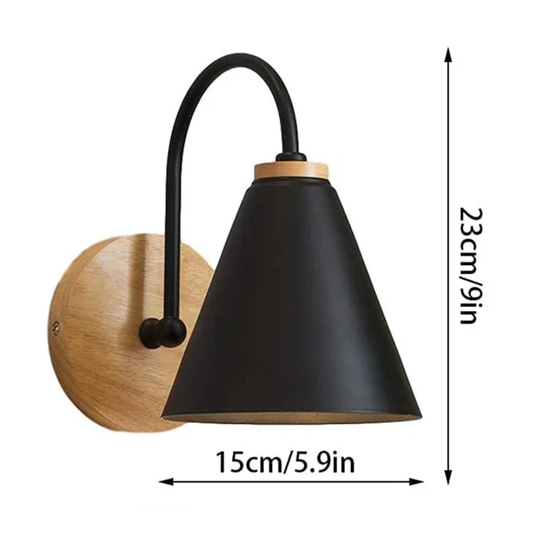 Bela Wall Light | Solid Wood & Iron, Soft Illumination