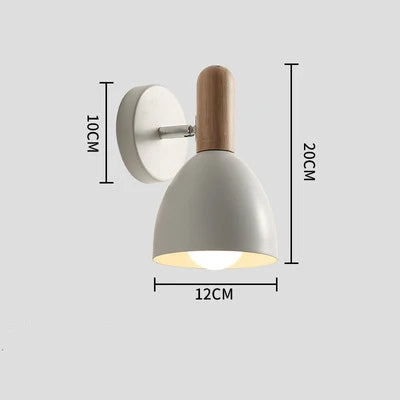 Bello Nordic Wall Lamp | Adjustable 360° Light, Natural Wood Design