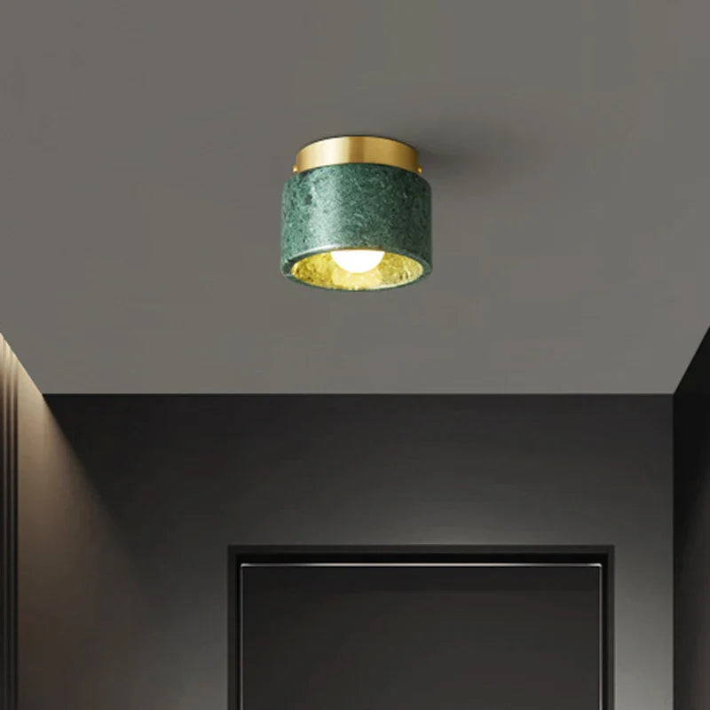 Bello Ceiling Light | Genuine Marble & Brushed Metal Finish