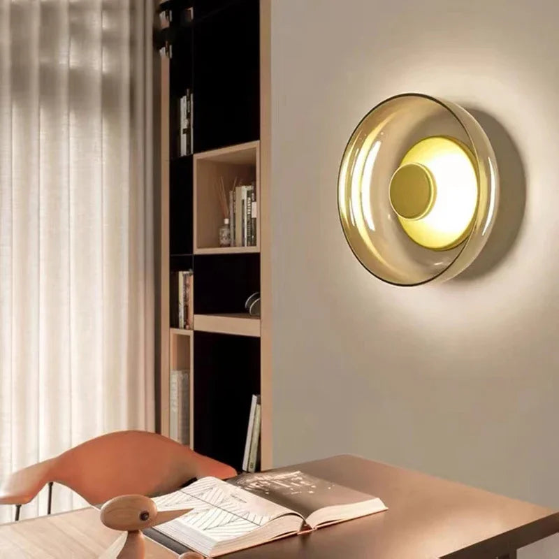 Bello Nordic Glass LED Wall Sconce | Elegant Round Design, Warm Light