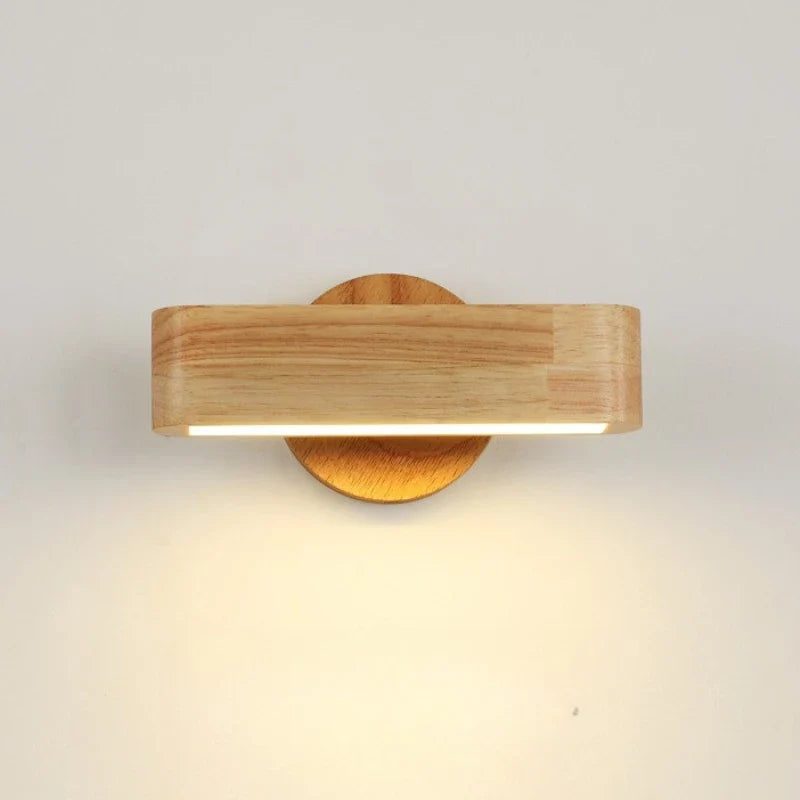 Bento Rotating Wall Lamp | Japanese Solid Wood & Aluminium Design