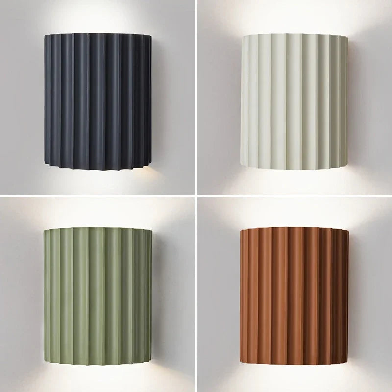 Belo Resin Wall Lamp | Ribbed Design, Soft Ambient Lighting