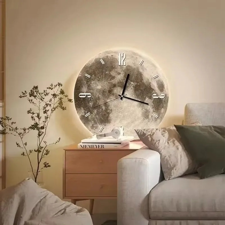 Luna LED Wall Clock | Ambient Glow, Silent Quartz Movement