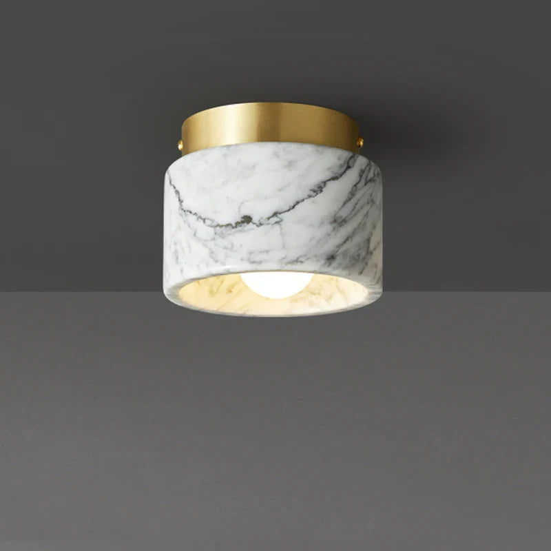 Bello Ceiling Light | Genuine Marble & Brushed Metal Finish