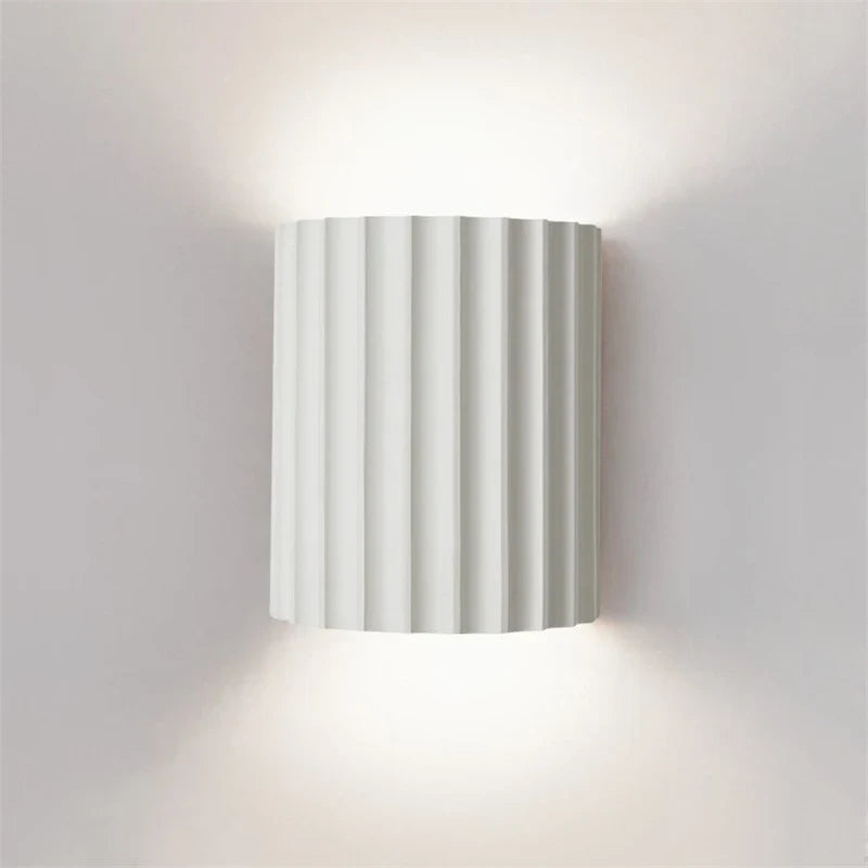 Belo Resin Wall Lamp | Ribbed Design, Soft Ambient Lighting