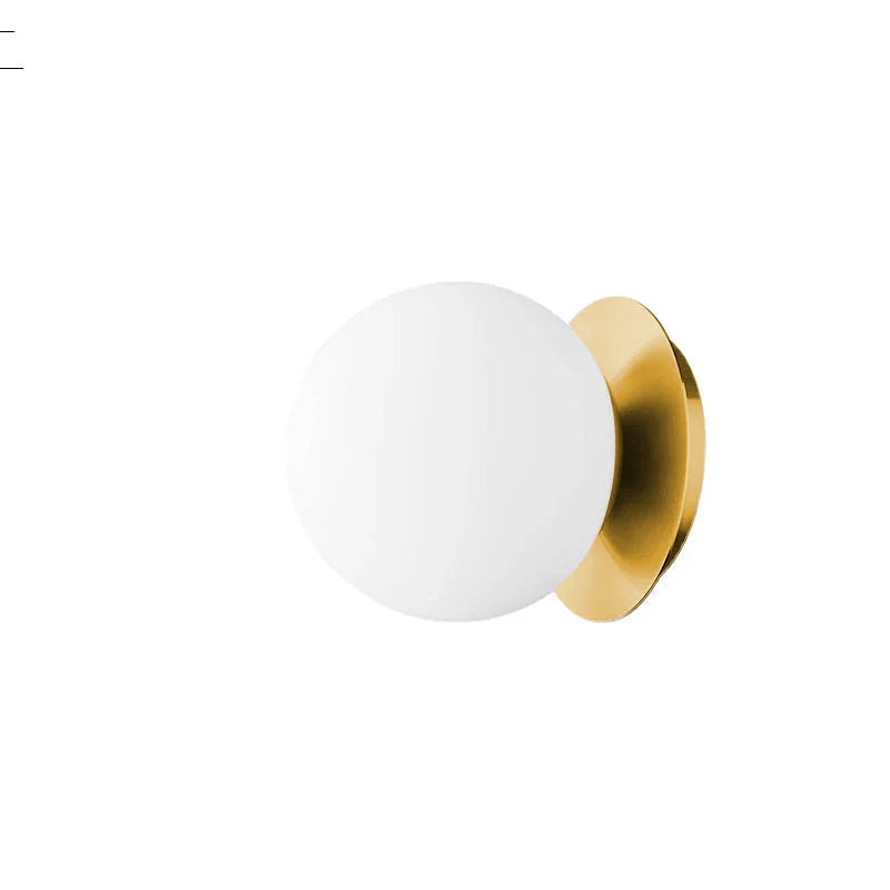 Bello Globe Wall Lamp | Minimalist Opal Glass Design