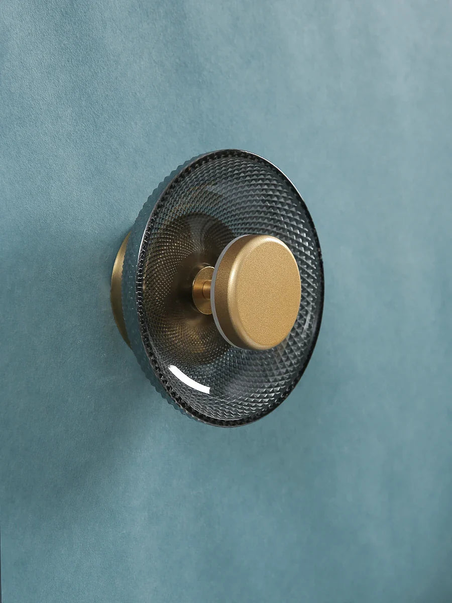 Bela Glass Wall Lamp | Textured Design, Warm LED Illumination