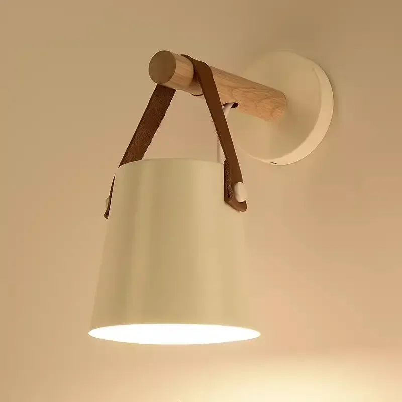 Bello Wall Lamp | Wood & Leather, Soft Ambient Lighting
