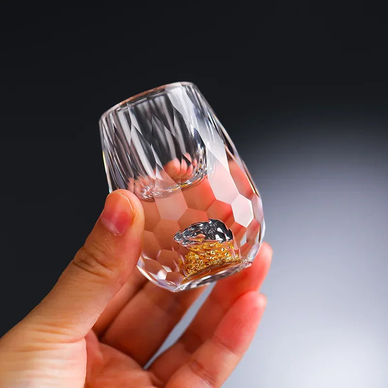 Kairo Sakeglas | Dubbelwandig Kristal met Bladgoud