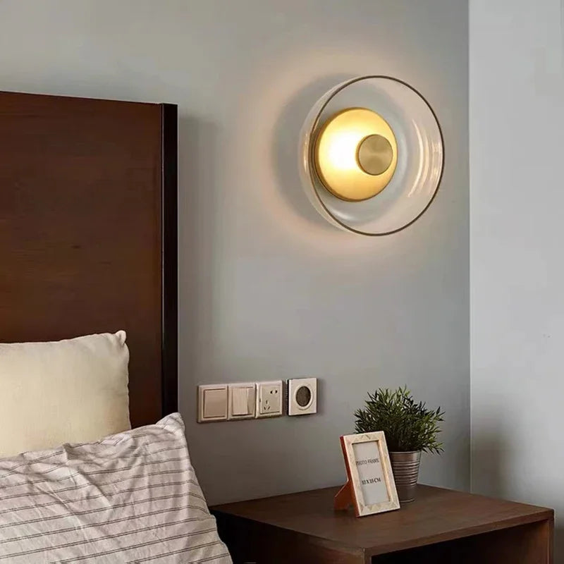 Bello Nordic Glass LED Wall Sconce | Elegant Round Design, Warm Light
