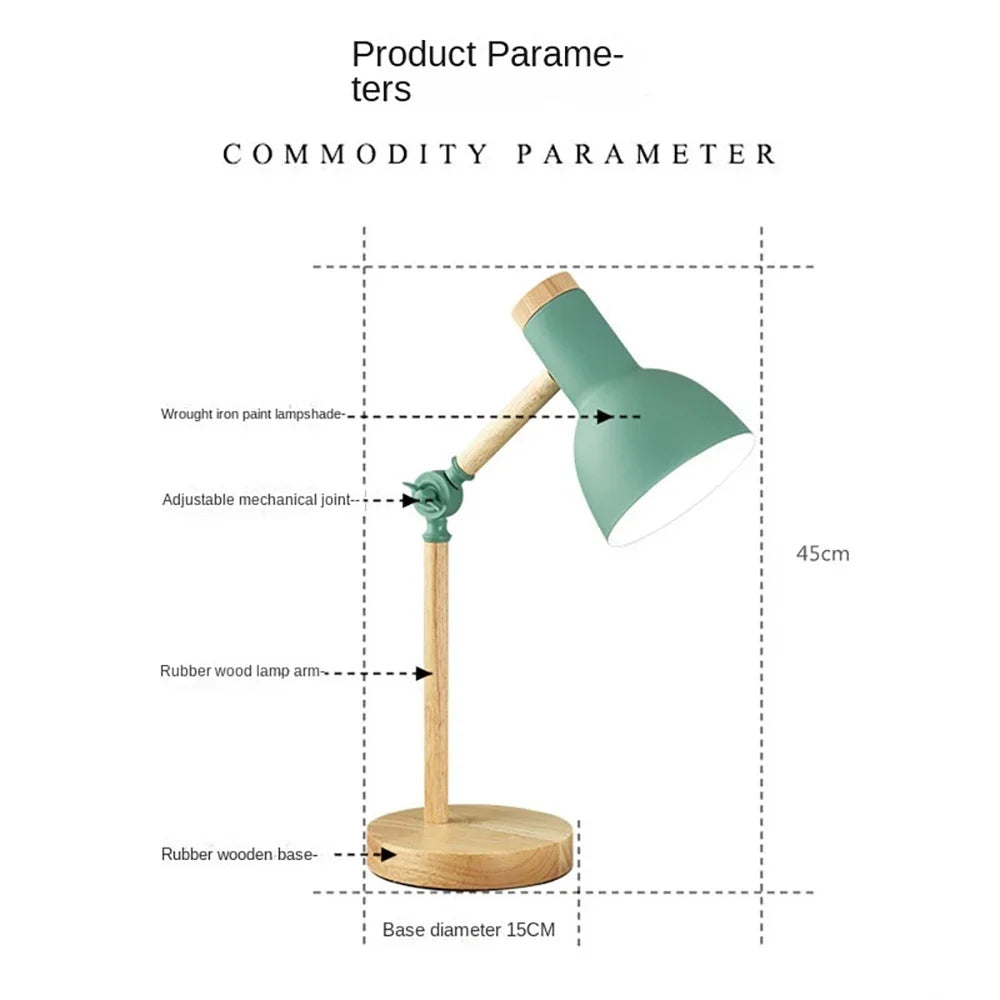 Bela Desk Lamp | Adjustable Wooden Design, Eye-Friendly Light