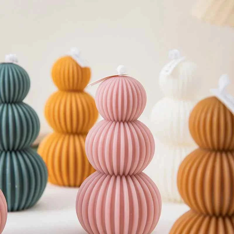 Breeze Geurkaars | Uniek Golfontwerp, Decoratieve Sculptuur