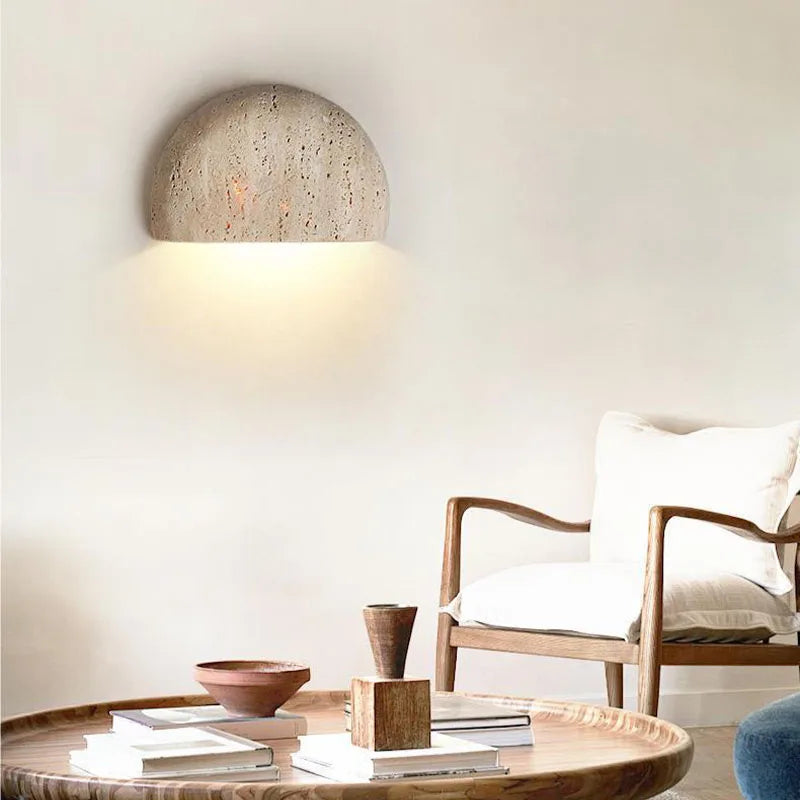 Bento LED Wandlamp | Travertin, Inclusief G9 LED-lamp