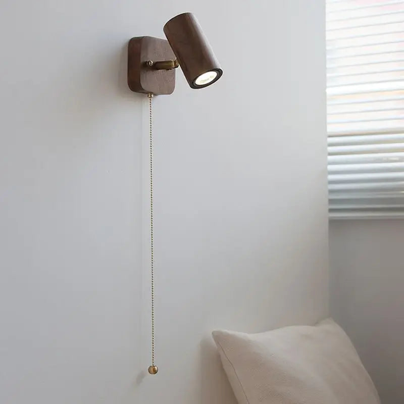 Bello Wall Lamp | Adjustable Spotlight, Solid Walnut & Brass