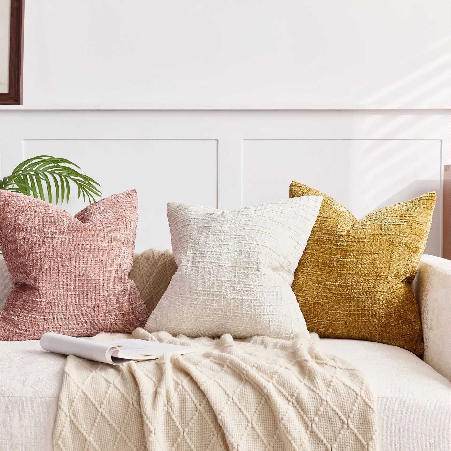 Bela Chenille Kussenhoes | Luxe Geweven Structuur, Wasbaar