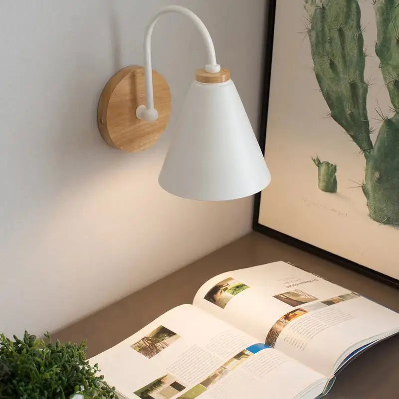 Bela Wall Light | Solid Wood & Iron, Soft Illumination