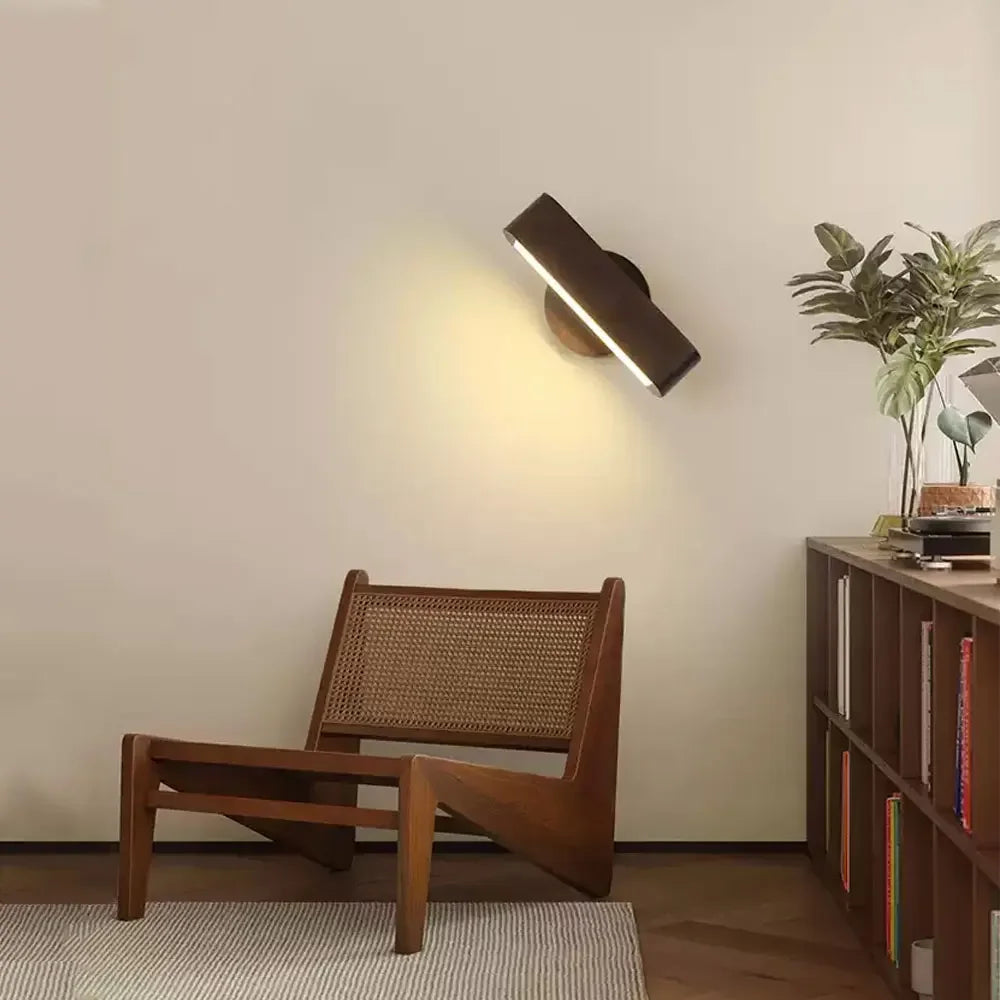 Bento Rotating Wall Lamp | Japanese Solid Wood & Aluminium Design