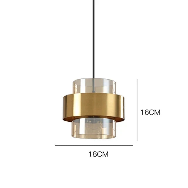 Brio Pendant Light | Smoked Glass & Brass Design