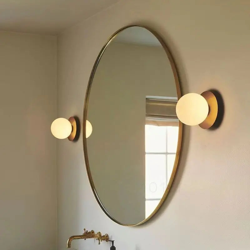 Bello Globe Wall Lamp | Minimalist Opal Glass Design