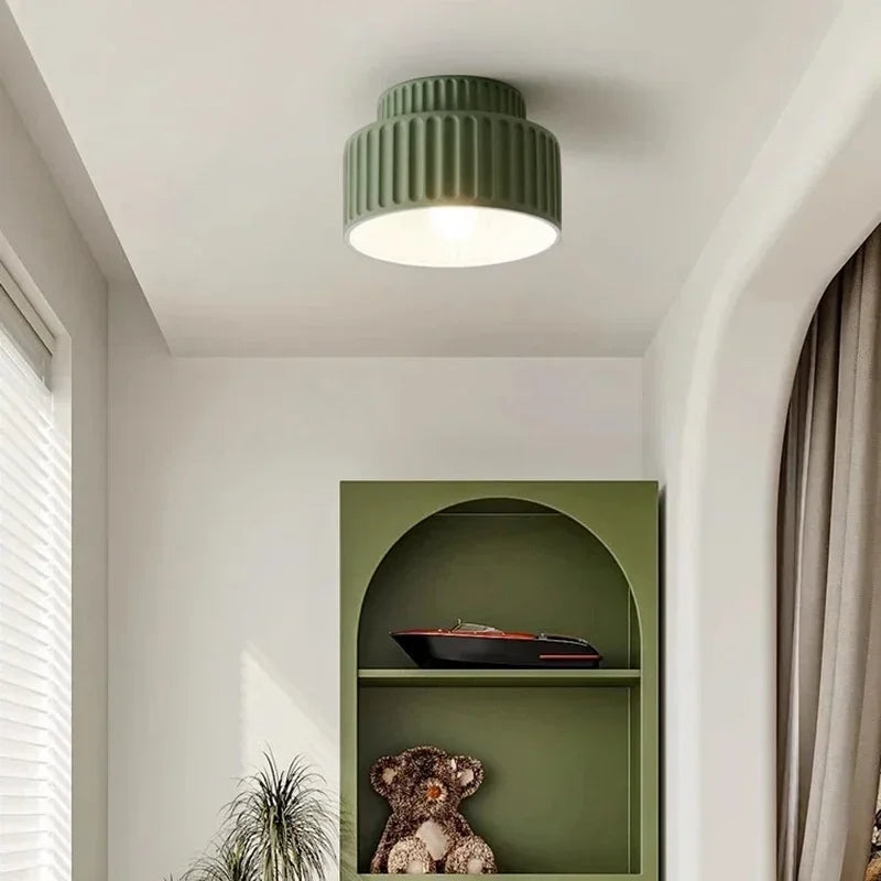 Bello Ceiling Light | Ribbed Resin, Warm Ambient Glow