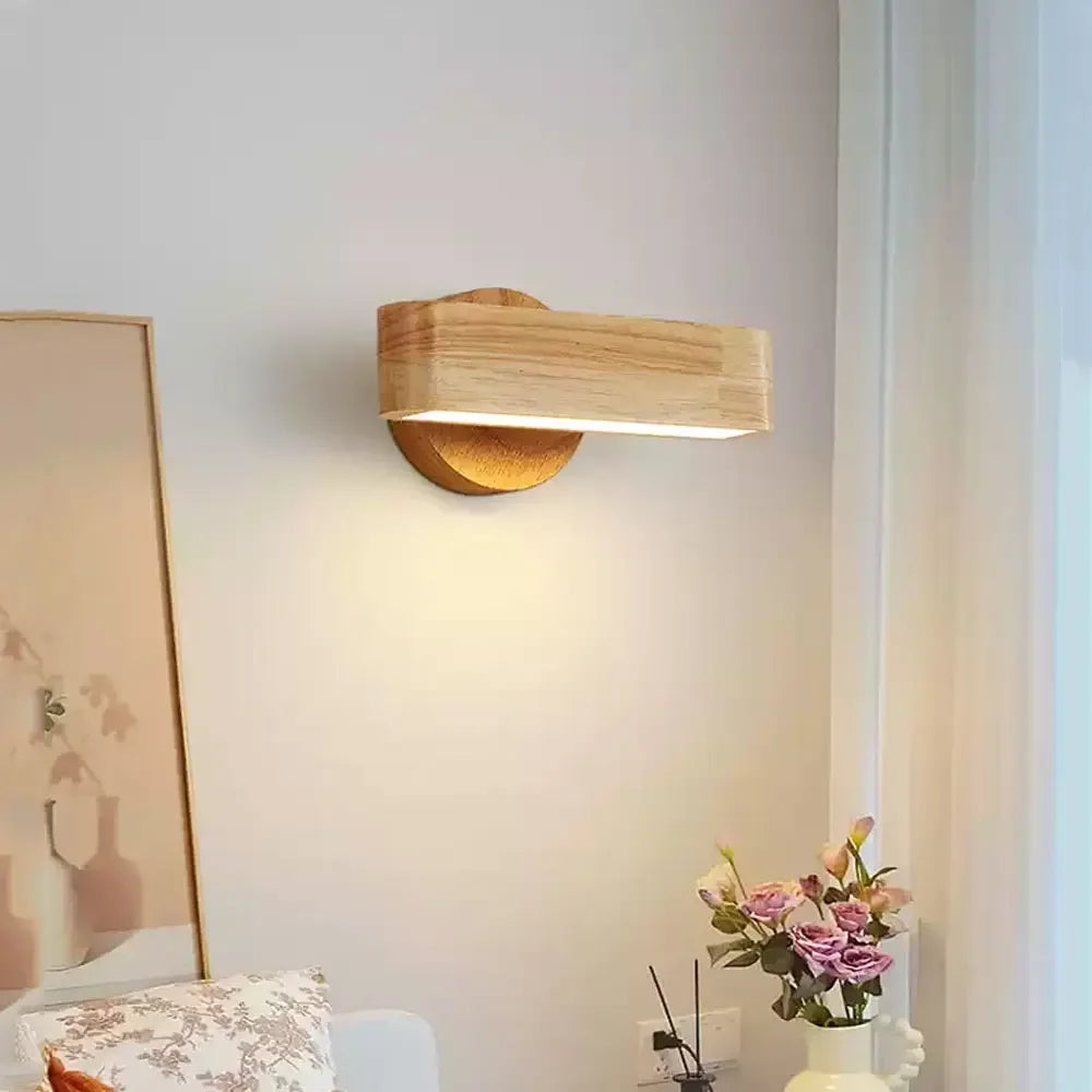 Bento Rotating Wall Lamp | Japanese Solid Wood & Aluminium Design