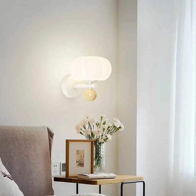 Bello Pumpkin Wall Lamp | Sculpted Glass & Metal Sconce
