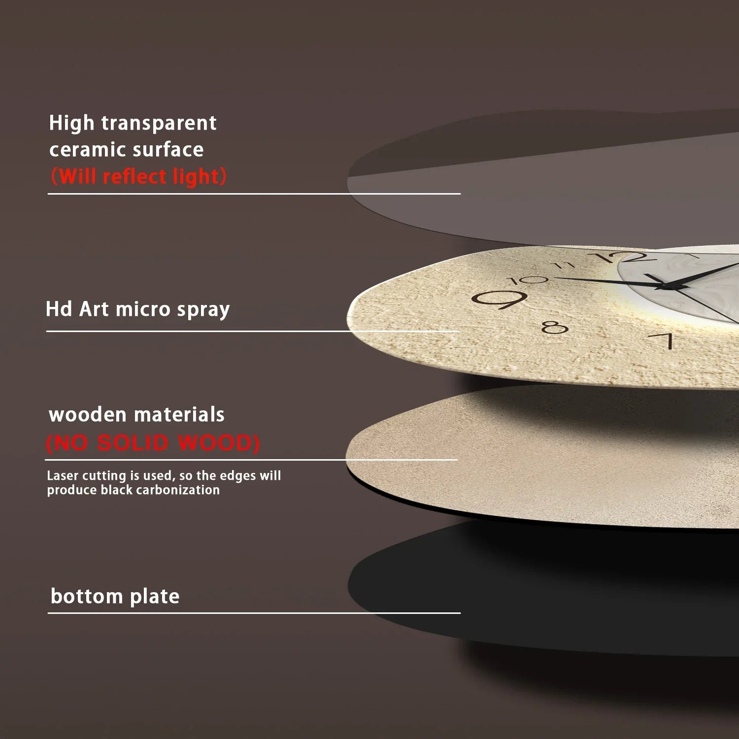 Belo Wall Clock | Silent Quartz Movement, Modern Minimalist Design