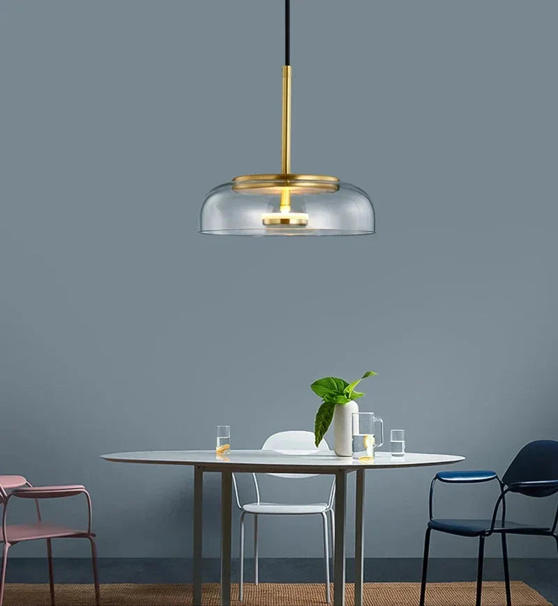 Bela Flushmount Ceiling Lamp | Glass LED, Smoke Grey or Amber