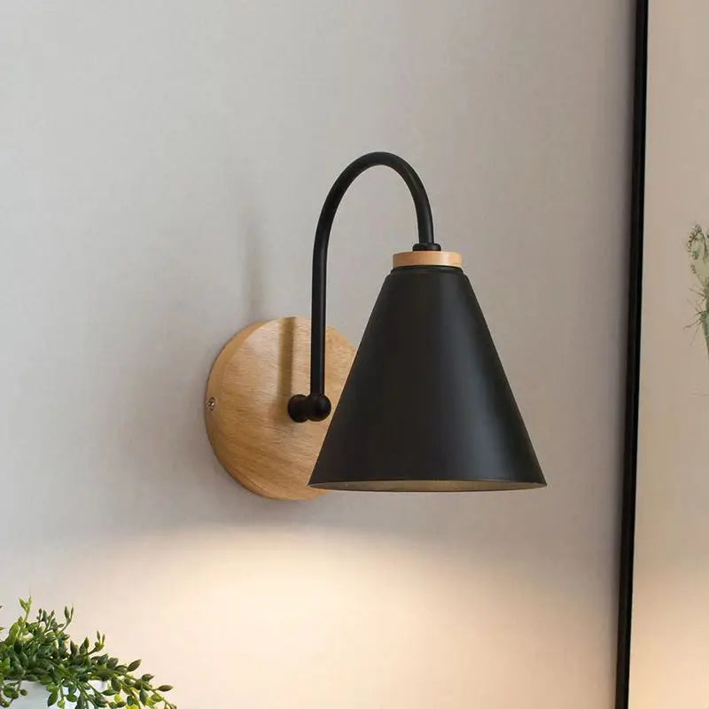 Bela Wall Light | Solid Wood & Iron, Soft Illumination